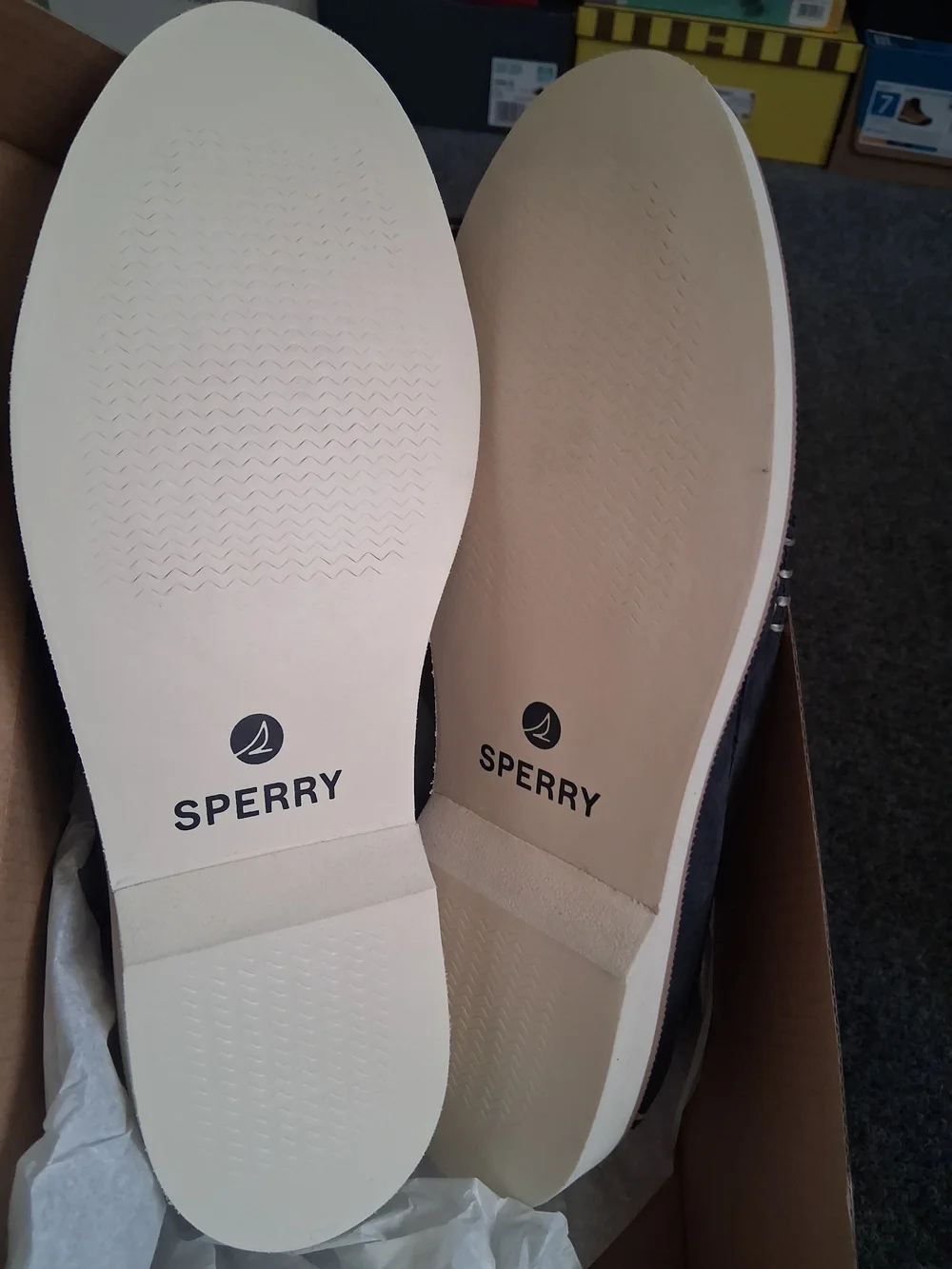 Sperry Men's US SIZE 8 A/O VEN DS NUBUCK  Navy Suede Penny Loafers NEW W/BOX